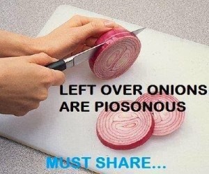 Onions are Poisonous When Left Over Night
