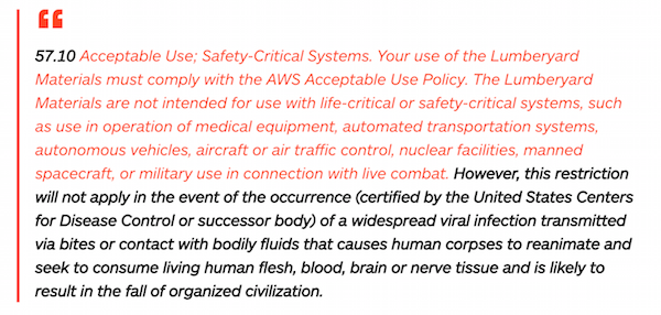 Amazons Terms And Conditions Have An Amazing Clause About The Zombie