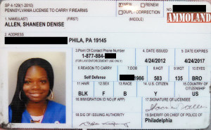 woman with license to carry firearms