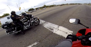 high speed chase of motorcycles