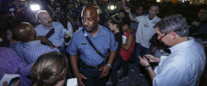 Protest in Ferguson over Michael Brown's death