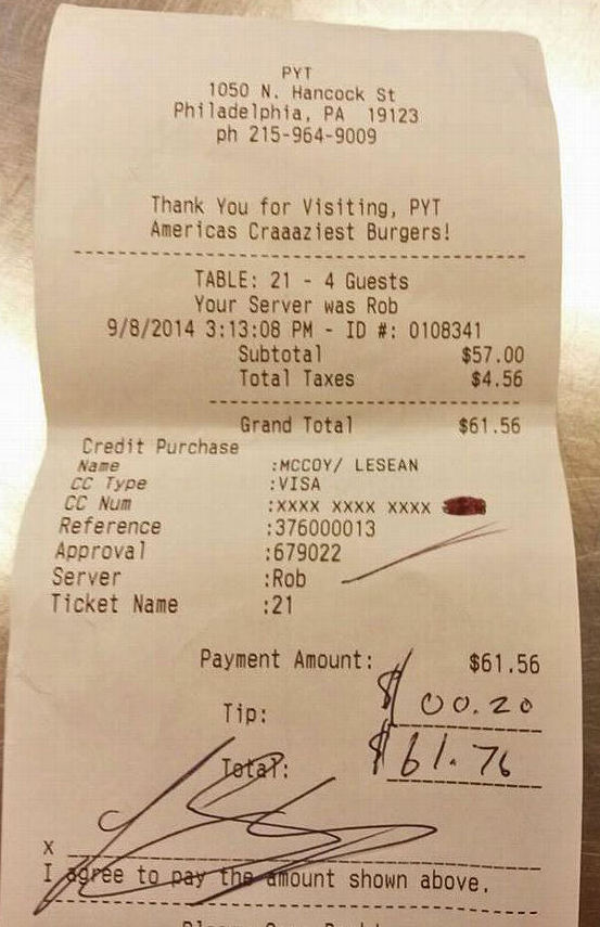 mccoy's 20 cent tip receipt