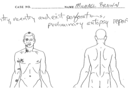mike brown autopsy revelaed to have been shot 6 times