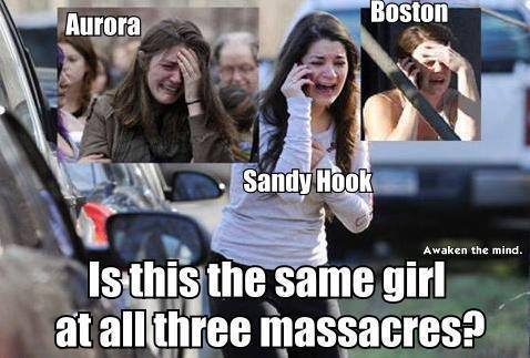 same woman at aurora, boston and sandy hook